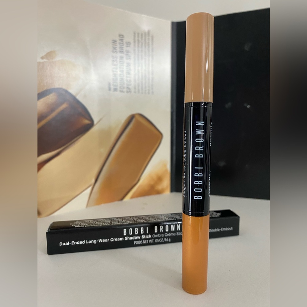 Bobbi Brown Dual-Ended Long-Wear Cream Shadow Stick, Heat Ray / Biscotti, New